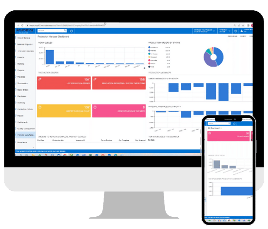 Acumatica Software Dashboards