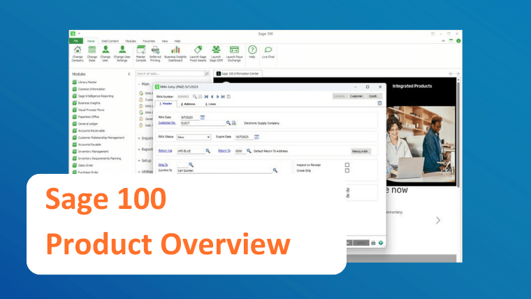 Sage 100 Product Overview