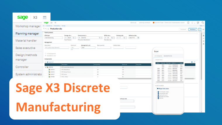 Sage X3 ERP Discrete Manufacturing